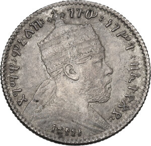 obverse: Ethiopia.  Menelik II (1889-1913).. Gersh 1895EE (1903) A, Paris mint