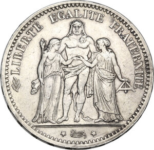 obverse: France.  Republic. 5 francs 1874 A, Paris mint