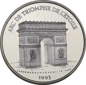 obverse: France.  Republic. 100 francs (15 ecus) 1993 Arc De Triomphe