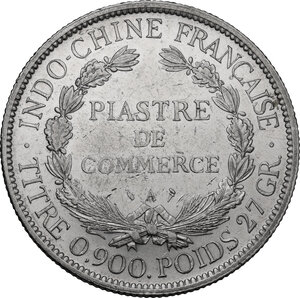 reverse: French Indochina. AR Piastre de commerce 1900 A