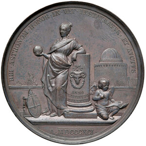 reverse: Roma. Leone XIII (1878-1903). Medaglia anno XIV/1891 AE gr. 38,84 diam. 44 mm. Opus Francesco Bianchi. Per la Specola vaticana. Bartolotti E891. FDC