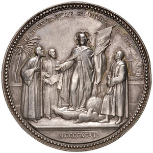 reverse: Roma. Leone XIII (1878-1903). Medaglia anno XIX/1896 AG gr. 34,44 diam. 44 mm. Opus Francesco Bianchi. Per la promulgazione dell Enciclica 