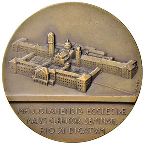 reverse: Roma. Pio XI (1922-1939). Medaglia AE gr. 71,78 diam. 50 mm. Opus autore sconosciuto. Per il Seminario milanese. q.FDC