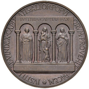 reverse: Roma. Pio XII (1939-1958). Medaglia 1956 AE gr. 35,32 diam. 44 mm. Opus Aurelio Mistruzzi. Per l ottantesimo compleanno del pontefice. Cusumano-Modesti 242. FDC