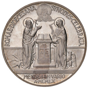 reverse: Roma. Giovanni XXIII (1958-1963). Medaglia anno II/1960 AG gr. 40,45 diam. 44 mm. Opus Aurelio Mistruzzi. Per il Sinodo Diocesano a Roma. Modesti 94. Rara. FDC