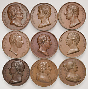 reverse: Piemonte. Uomini illustri. Serie di diciotto medaglie eseguite da Gaspare Galeazzi (sec. XIX), AE. Mediamente SPL-FDC