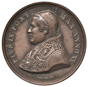 obverse: Roma. Pio IX (1846-1878). Medaglia anno XI AE gr. 39,43 diam. 43 mm. Opus Pietro Girometti. Per la lavanda dei piedi. Bartolotti XI-15. Migliore di SPL