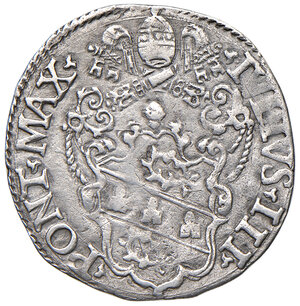obverse: Ancona. Giulio III (1550-1555). Giulio AG gr. 3,00. Muntoni 59. Berman 1013. Dubbini-Mancinelli pag. 136 (5° tipo). MIR 993/6. Villoresi 256. Migliore di BB