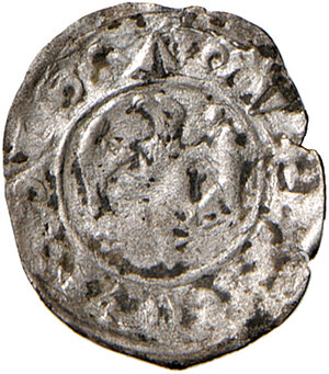 obverse: Aquileia. Raimondo della Torre (1273-1298). Piccolo AG gr. 0,17. Bernardi 29. Molto raro. q.BB