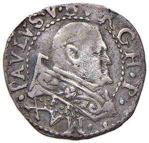 obverse: Ferrara. Paolo V (1605-1621). Mezzo grosso AG gr. 0,72. Muntoni 226. Berman 1609. MIR 1609/4. BB