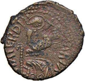 reverse: Mileto. Ruggero I gran conte (1085-1101). Trifollaro CU gr. 9,47. Travaini 160. MEC14, 93 var. MIR 497. Raro. q.BB