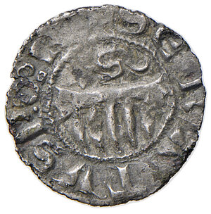 reverse: Roma. Senato Romano (1184-1439). Denaro provisino MI gr. 0,62. Muntoni 83 var IV. MIR 167/1. Di buona qualità per il tipo di moneta, migliore di BB