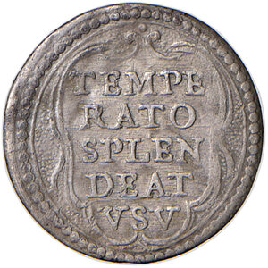 reverse: Roma. Alessandro VII (1655-1667). Mezzo grosso AG gr. 0,65. Muntoni 30. Berman 1912. MIR 1858/5. BB