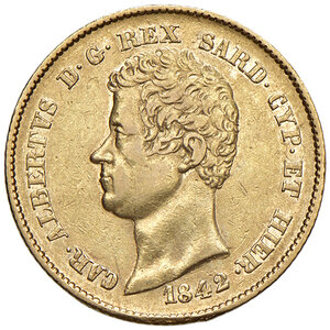 obverse: Savoia. Carlo Alberto (1831-1849). Da 20 lire 1842 (Torino) AV. Pagani 195. MIR 1045t. Rara. Migliore di BB 