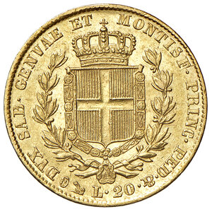 reverse: Savoia. Carlo Alberto (1831-1849). Da 20 lire 1847 (Genova) AV. Pagani 176a. MIR 1045f. q.SPL 