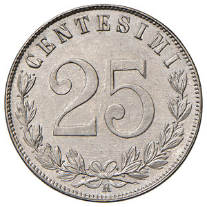 reverse: Savoia. Vittorio Emanuele III re d’Italia (1900-1946). Da 25 centesimi 1902 NI. Pagani 827. MIR 1152a. Rara. q.FDC 