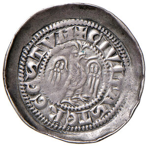 reverse: Trieste. Arlongo de  Visgoni (1254-1280). Denaro AG gr. 1,03. Bernardi pag. 82, tipo AC (n. 1209). MEC12, 955. Raro. Patina di medagliere, BB