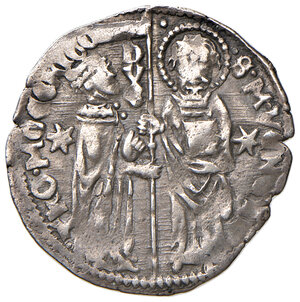 obverse: Venezia. Tomaso Mocenigo (1414-1423). Grosso AG gr. 1,44. Paolucci 2. Raro. Patina di medagliere, buon BB