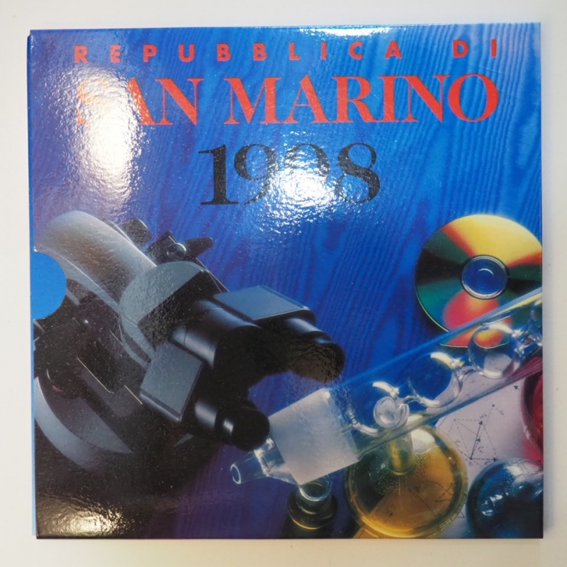 obverse: San Marino. Serie divisionale annuale 1998 L uomo verso il terzo millennio. Con 5000 lire in Ag. Gig. 256. FDC