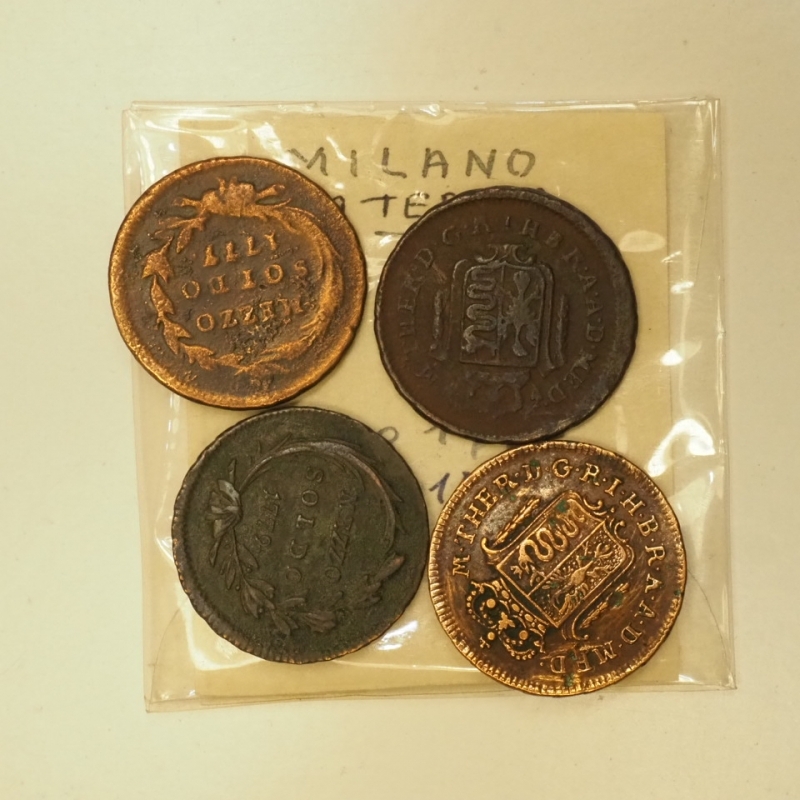 reverse: MILANO - 4 Monete da Mezzo Soldo di Maria Teresa dal 1777 al 1779