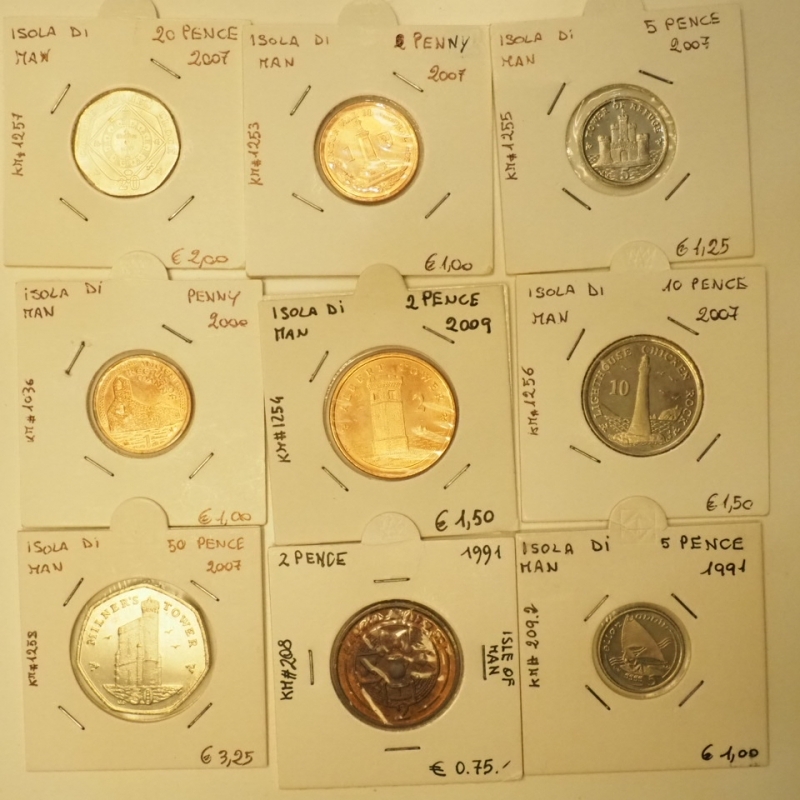 obverse: ISOLA DI MAN - lotto di monete moderne dell isola di Man