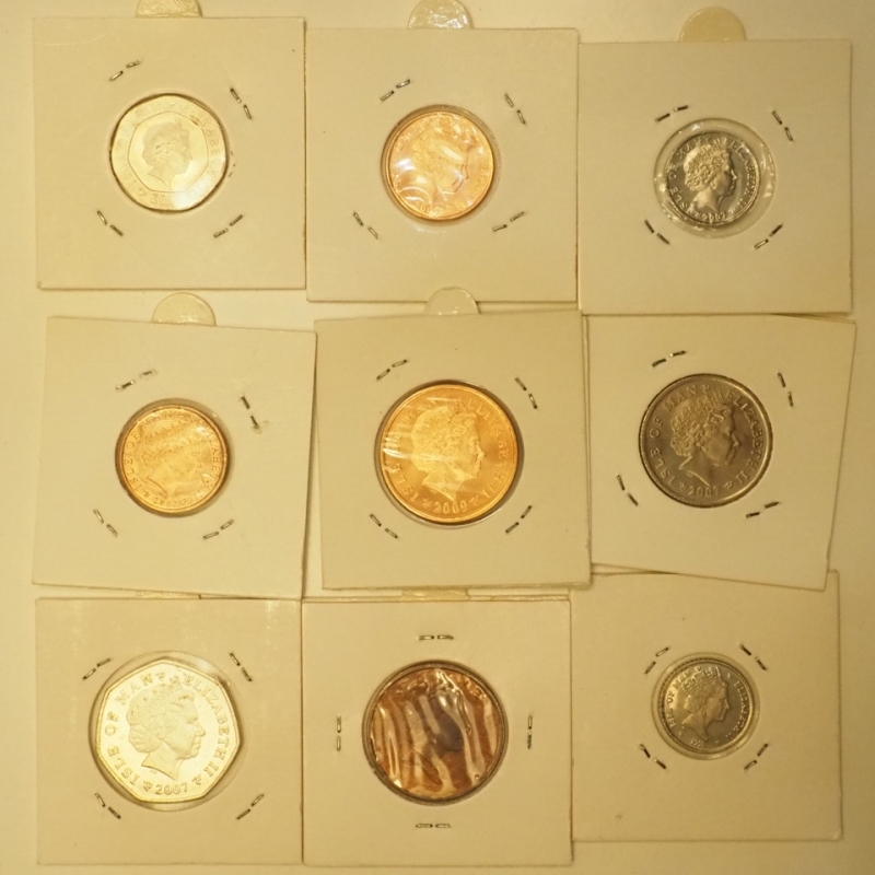reverse: ISOLA DI MAN - lotto di monete moderne dell isola di Man