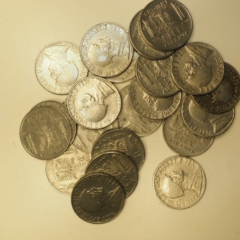 obverse: ALBANIA COLONIA ITALIANA - Monete Varie ,Un lotto composto da circa 22 monete da 1 lek