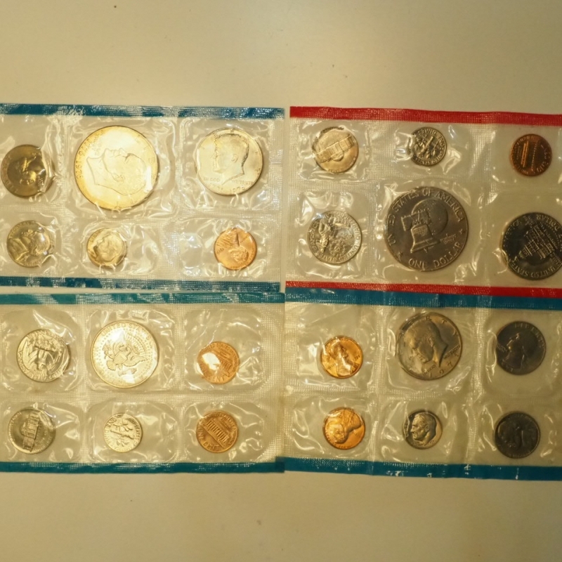 obverse: STATI UNITI -4 Seriette di Monete Americane Sigillate dalla Zecca,4 Diversi Blister