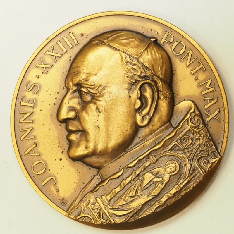 obverse: Giovanni XXIII - Medaglia Bronzo 103.4 Grammi e 60 mm diametro