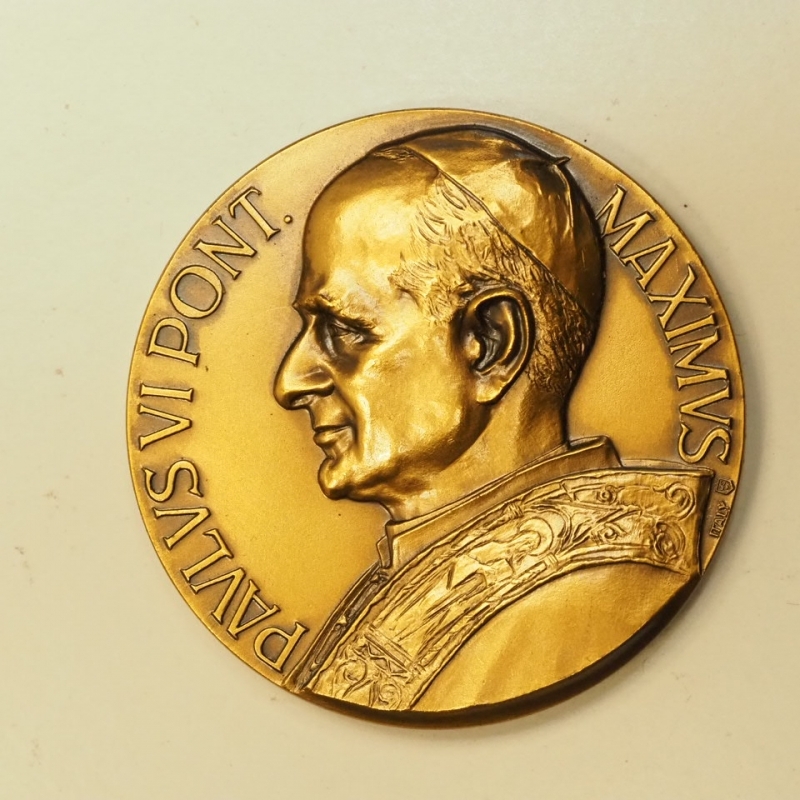 reverse: Paolo VI - Medaglia Bronzo 59.3 Grammi e 50 mm diametro