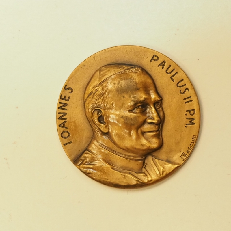 obverse: Giovanni Paolo II - Medaglia Bronzo 33.6 Grammi e 40 mm diametro Foggia 1987