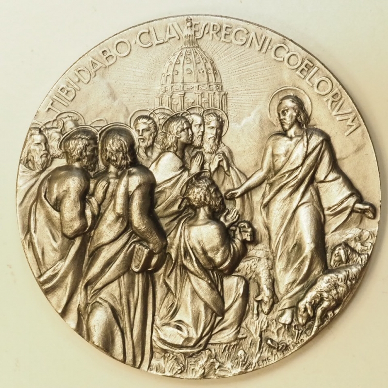 obverse: Giovanni XXIII - Medaglia Metallo Argentato 104.3 Grammi e 60 mm diametro
