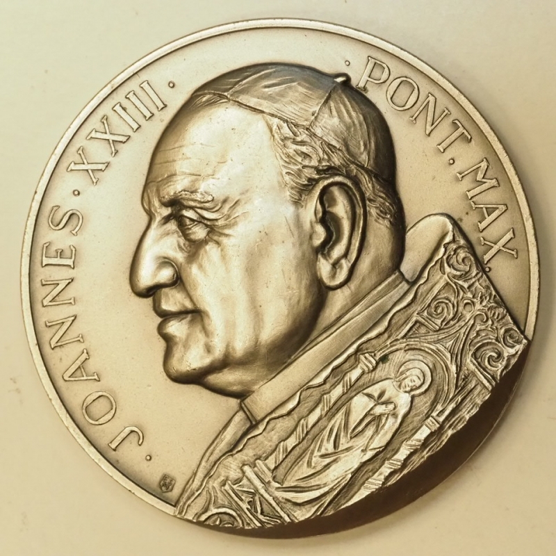 reverse: Giovanni XXIII - Medaglia Metallo Argentato 104.3 Grammi e 60 mm diametro