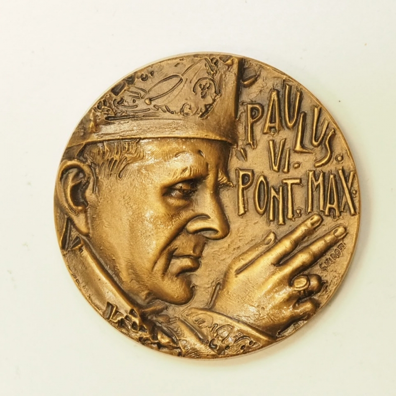 reverse: MEdaglia Vaticano - Paolo VI anno giubilare 1975 - 76 Grammi il peso e 50 mm di diametro