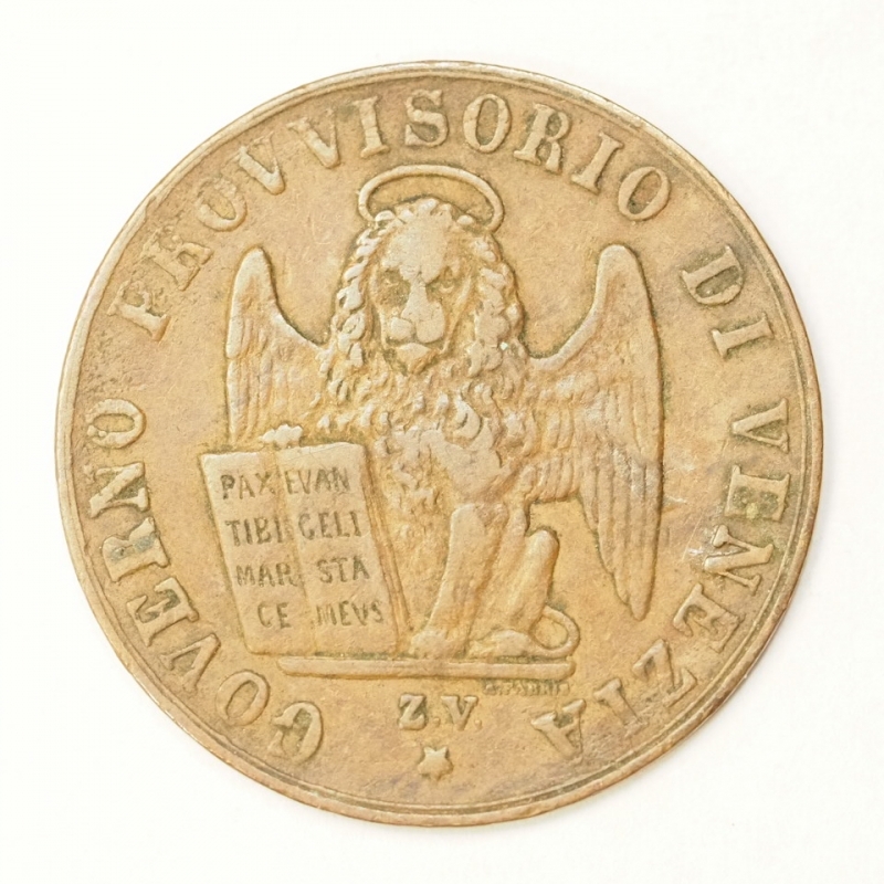 obverse: PREUNITARIE - VENEZIA - Governo provvisorio - 3 centesimi 1848