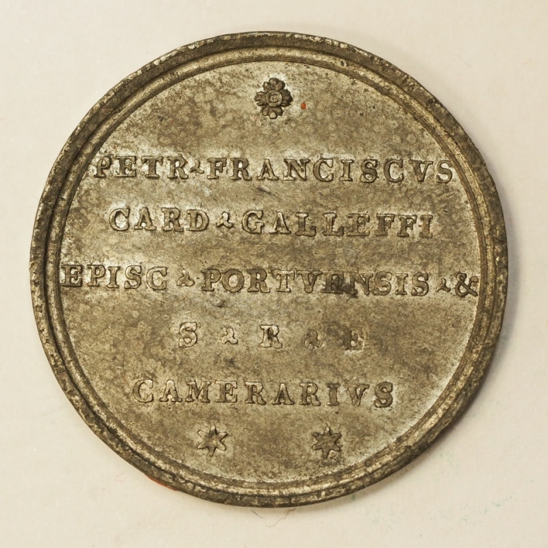 reverse: MEDAGLIA - SEDE VACANTE - Cardinal Galeffi 1830 32mm diametro RARA