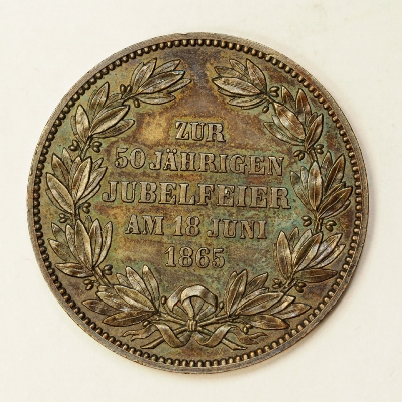 reverse: MEDAGLIA - HANNOVER - Waterloo 18 juni 1815 30MM DIAMETRO - 10,15 Grammi