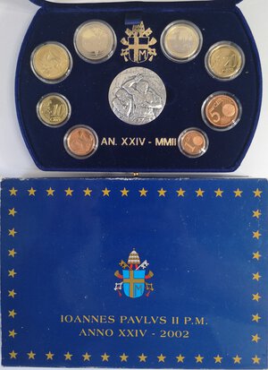 obverse: Vaticano. Giovanni Paolo II. 1978-2005. Serie divisionale 2002. 9 monete. 