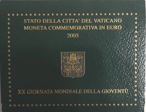 obverse: Vaticano. Benedetto XVI. 2005-2013. 2 Euro 2005 An. I. In Folder. 