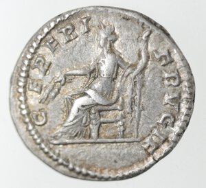 reverse: Monetazione Classica. Impero Romano. Giulia Domna, moglie di Settimio Severo, deceduta nel 217 d.C. Denario. Ag.