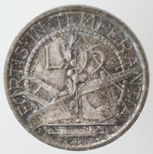 reverse: San Marino. Vecchia monetazione. 1864-1938. 5 Lire 1938. Ag. 