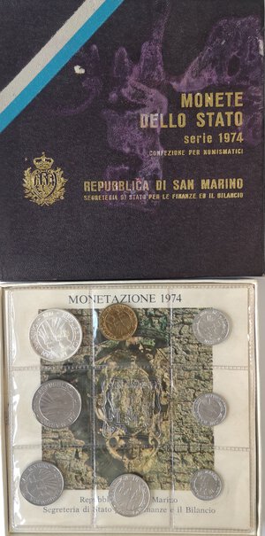 obverse: San Marino. Divisionale 1974. 