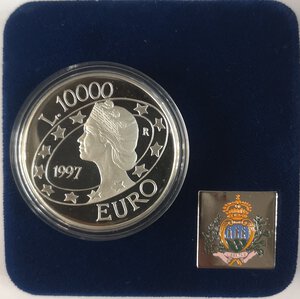 reverse: San Marino. 10.000 lire 1997. Ag. 
