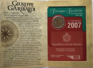 reverse: San Marino. 2 Euro 2007 Garibaldi. 