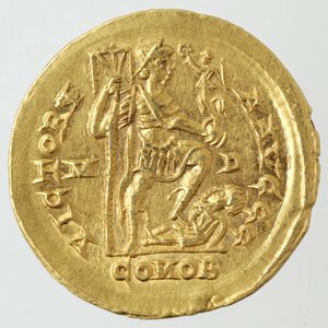 reverse: Monetazione Classica. Impero Romano. Onorio. 393-423. Solido. Milano 395-402 d.C.. Au.