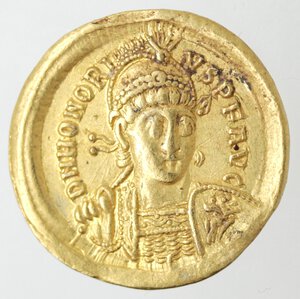 obverse: Monetazione Classica. Impero Romano. Onorio. 393-423. Solido. Costantinopoli. Au.
