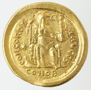 reverse: Monetazione Classica. Impero Romano. Onorio. 393-423. Solido. Costantinopoli. Au.