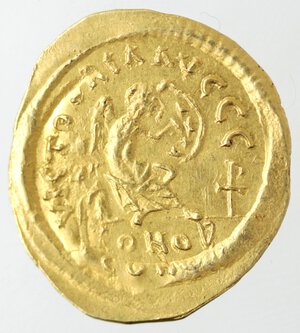 reverse: Monetazione Classica. Impero Bizantino. Giustiniano. 527-565 d.C. Semisse. Au.