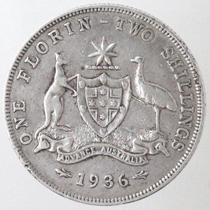 reverse: Australia. Giorgio V. 1910-1936. 1 Fiorino 1931. Ag 925.