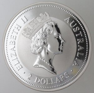 obverse: Australia. Elisabetta II. dal 1952. 2 dollari 1996. Ag 999.